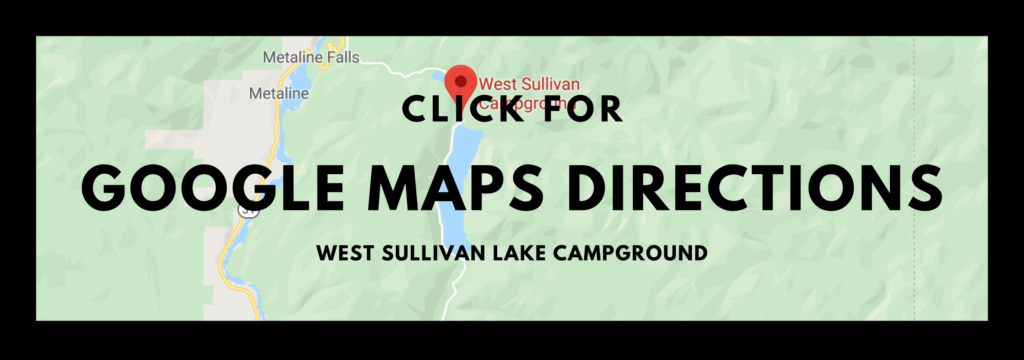 Google Maps Directions for West Sullivan Lake Campground, Ione, Washington.